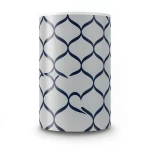Vinyl Wallpaper Patterned Design 15.6m × 100 cm Gray Navy Blue