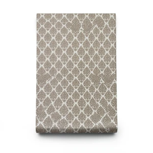 Patterned Wallpaper 15.6m×100cm Brown with White Patterns