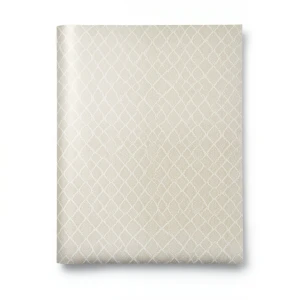 Patterned Wallpaper 15.6m x 100cm Beige with Off-White Pattern