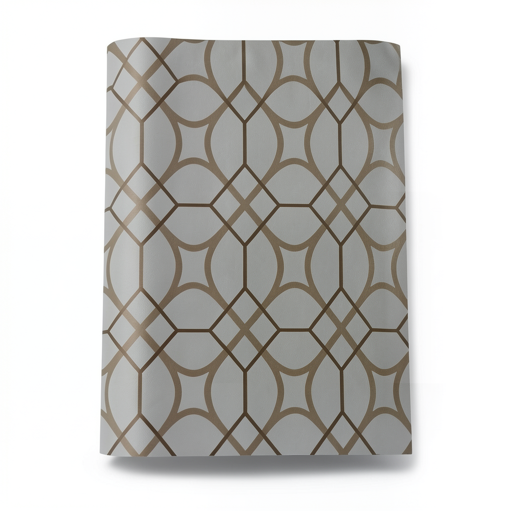Vinyl Wallpaper Patterned Design 15.6m × 100 cm Brown with Gray