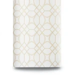 Vinyl Wallpaper Patterned Design 15.6m × 100 cm Beige with White
