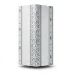 Patterned Wallpaper 15.6m×100cm Light Gray with Dark Gray Pattern