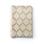 Vinyl Wallpaper Patterned Design 15.6 m x 100 cm Beige with Gold