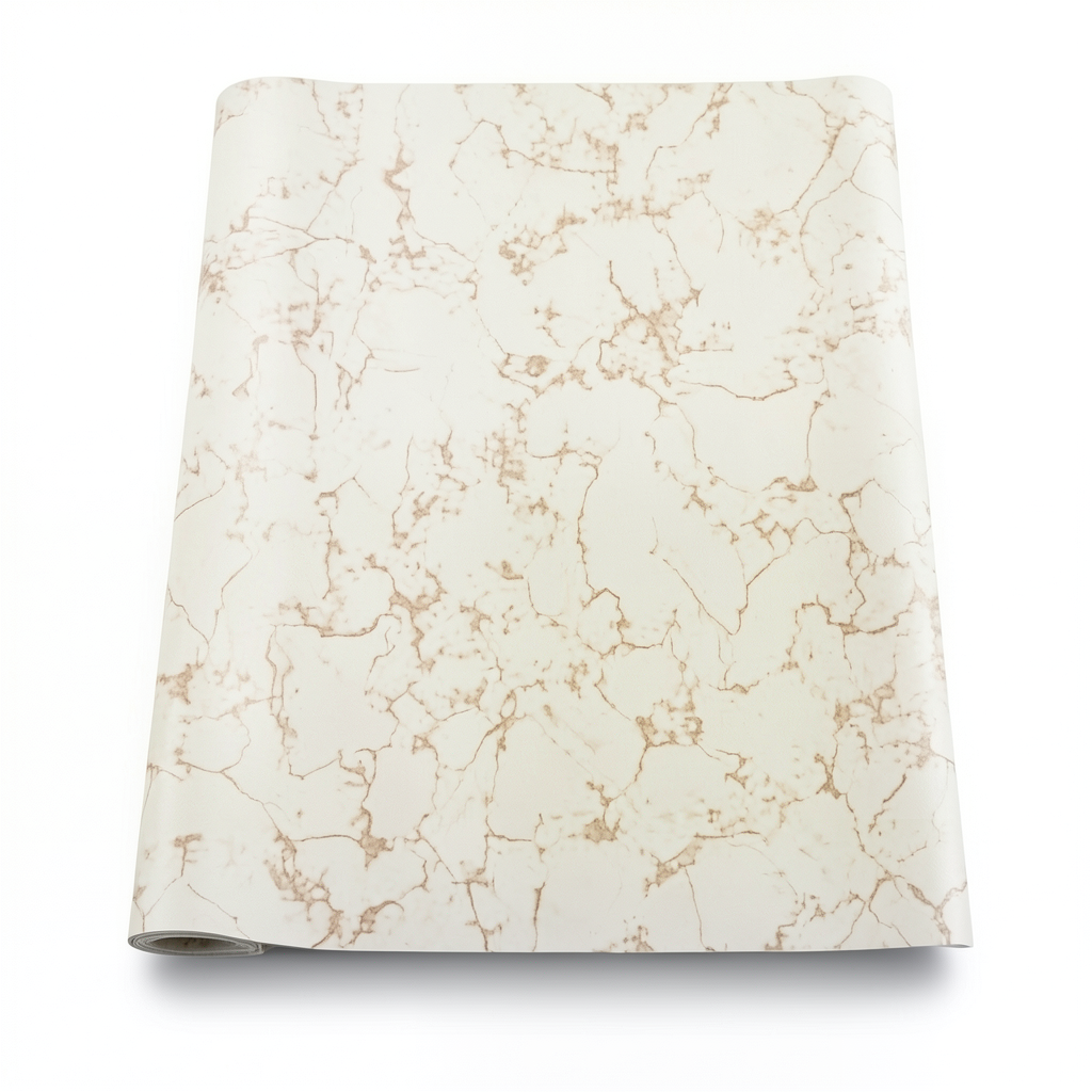 Patterned Wallpaper 15.6m×100cm Light Beige with Brown Veins