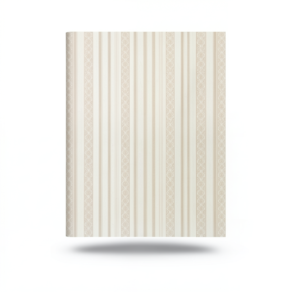 Patterned Wallpaper 15.6m×100cm Beige Light Brown