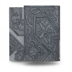 Vinyl Wallpaper Patterned Design 15.6m × 100cm Dark Gray with Light Gray