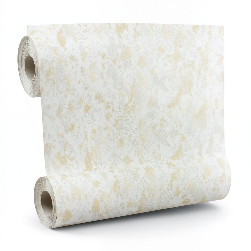 Vinyl Wallpaper Patterned Design 15.6m × 100 cm Beige