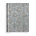 Vinyl Wallpaper Patterned Design 15.6 m x 100 cm Gray with Brown and Blue Patterns