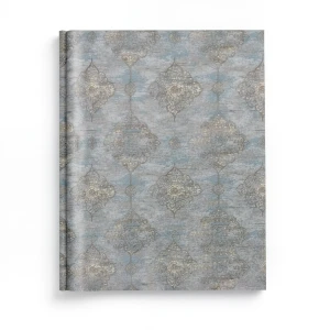 Vinyl Wallpaper Patterned Design 15.6 m x 100 cm Gray with Brown and Blue Patterns