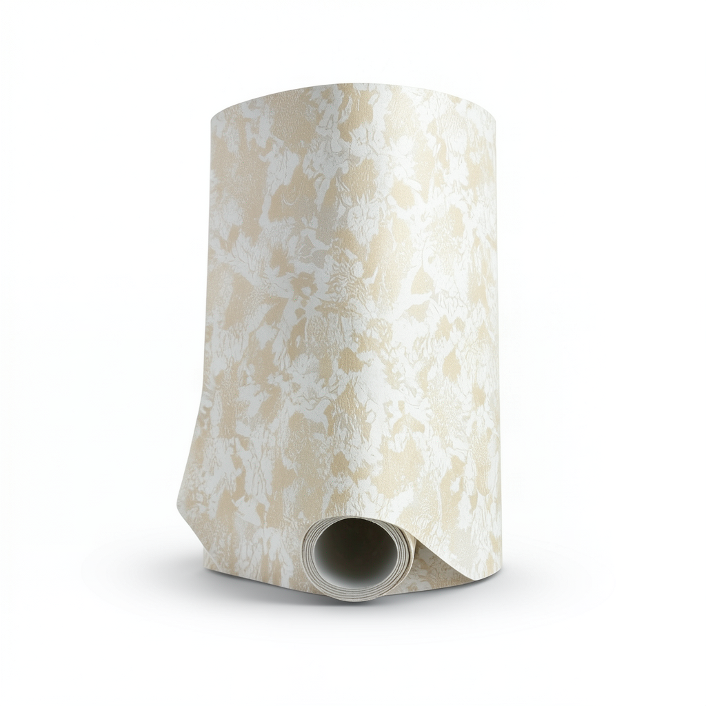 Vinyl Wallpaper Patterned Design 15.6m × 100 cm Beige