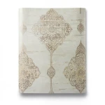 Vinyl Wallpaper Patterned Design 15.6m × 100 cm Beige Brown