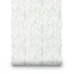 Vinyl Wallpaper Pattern Design 15.6m × 100 cm Off-White Gray Veins
