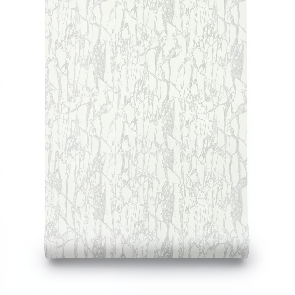 Vinyl Wallpaper Pattern Design 15.6m × 100 cm Off-White Gray Veins