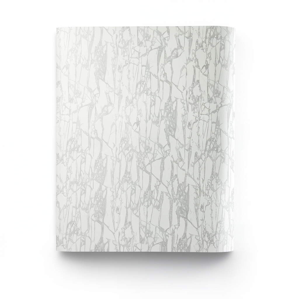Vinyl Wallpaper Pattern Design 15.6m × 100 cm Off-White Gray Veins