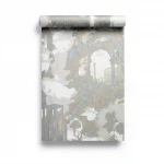 Italian Wall Decoration Size 10m×1.06m, Gray with Beige Color, Model Z44938