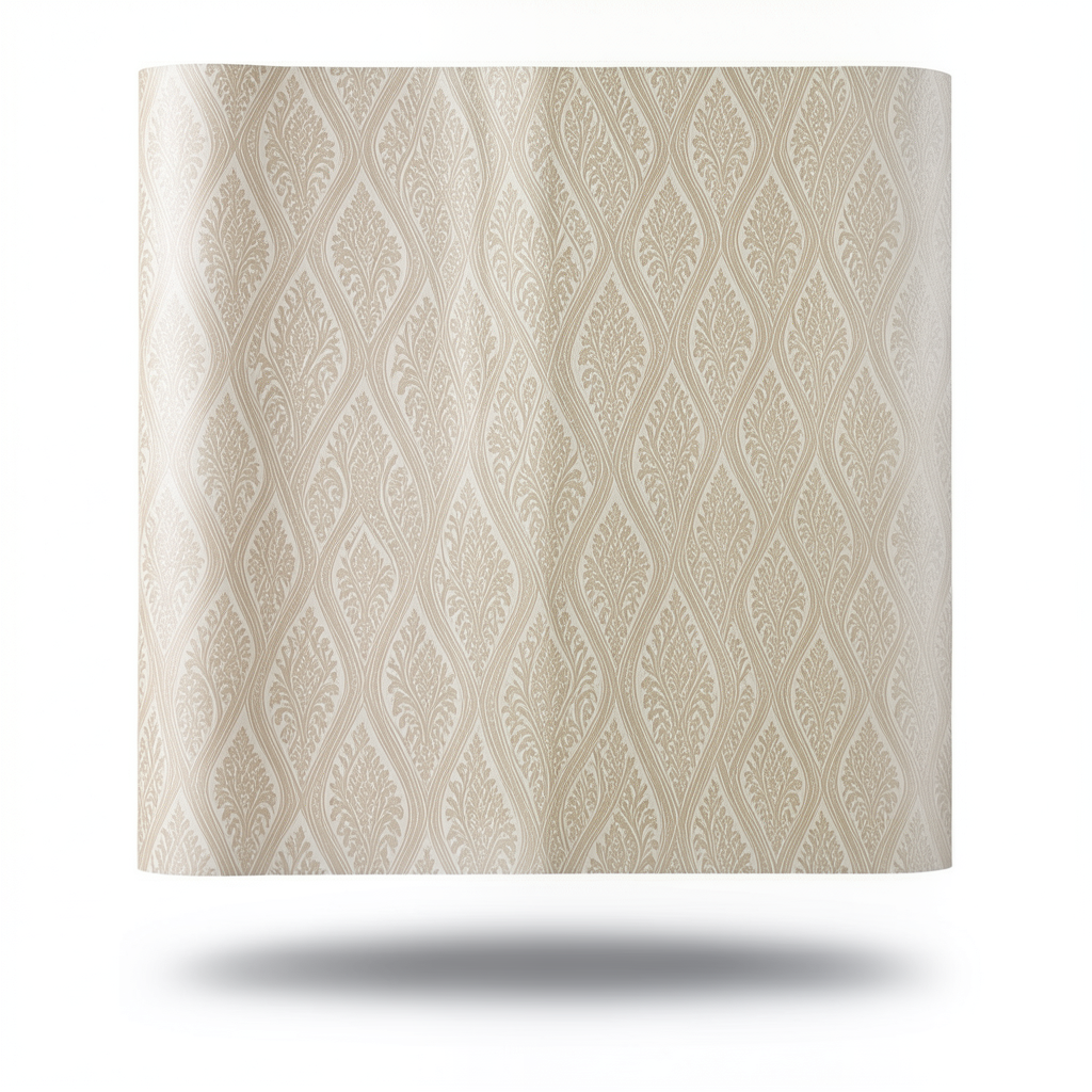 Vinyl Wallpaper Patterned Design 15.6m × 100 cm Beige