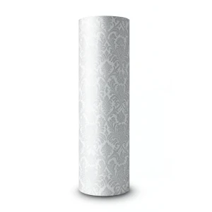 Vinyl Wallpaper Patterned Design 15.6m × 100 cm Light Gray
