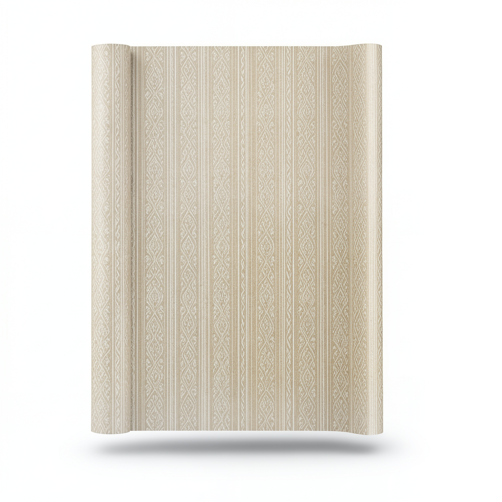 Vinyl Wallpaper Patterned Design 15.6m × 100 cm Beige