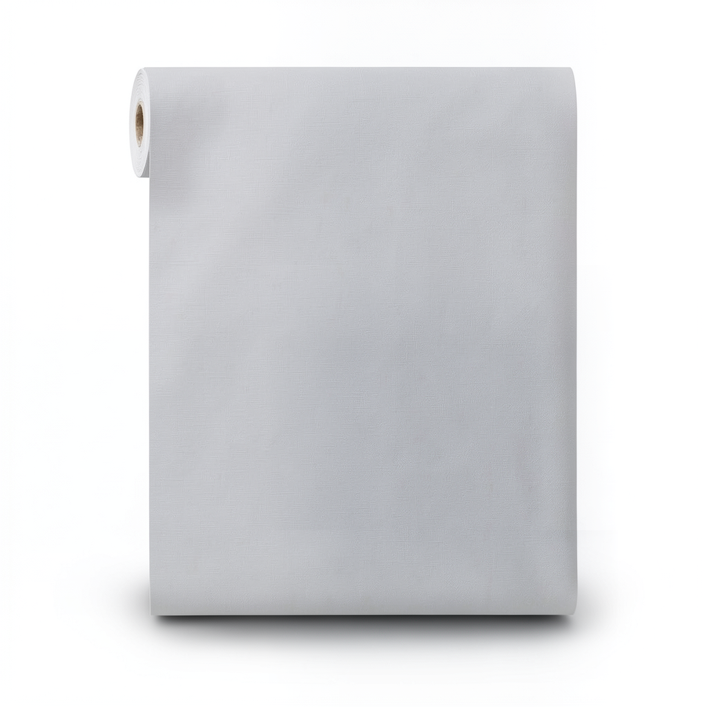 Plain Wallpaper 15.6m x 100cm Faint Grey Color