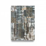 Italian Wall Decoration Dark Gray with Beige Color, Length 10m, Width 1.06m, Model Z44948