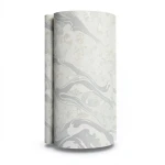 Wall Covering with Wave Design 15.6m x 100 cm, Beige Gray