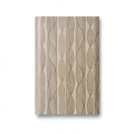 Plain Wallpaper 15.6m x 100 cm Beige with Brown Pattern