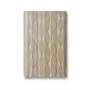 Plain Wallpaper 15.6m x 100 cm Beige with Brown Pattern