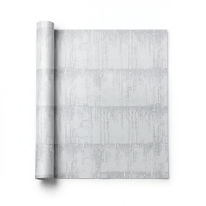 Vinyl Wallpaper Patterned Design 15.6m × 100 cm Gray