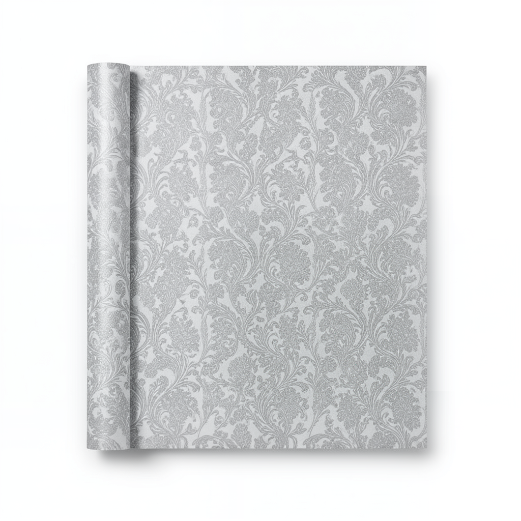 Pattern Wallpaper 15.6m x 100 cm, Gray Color