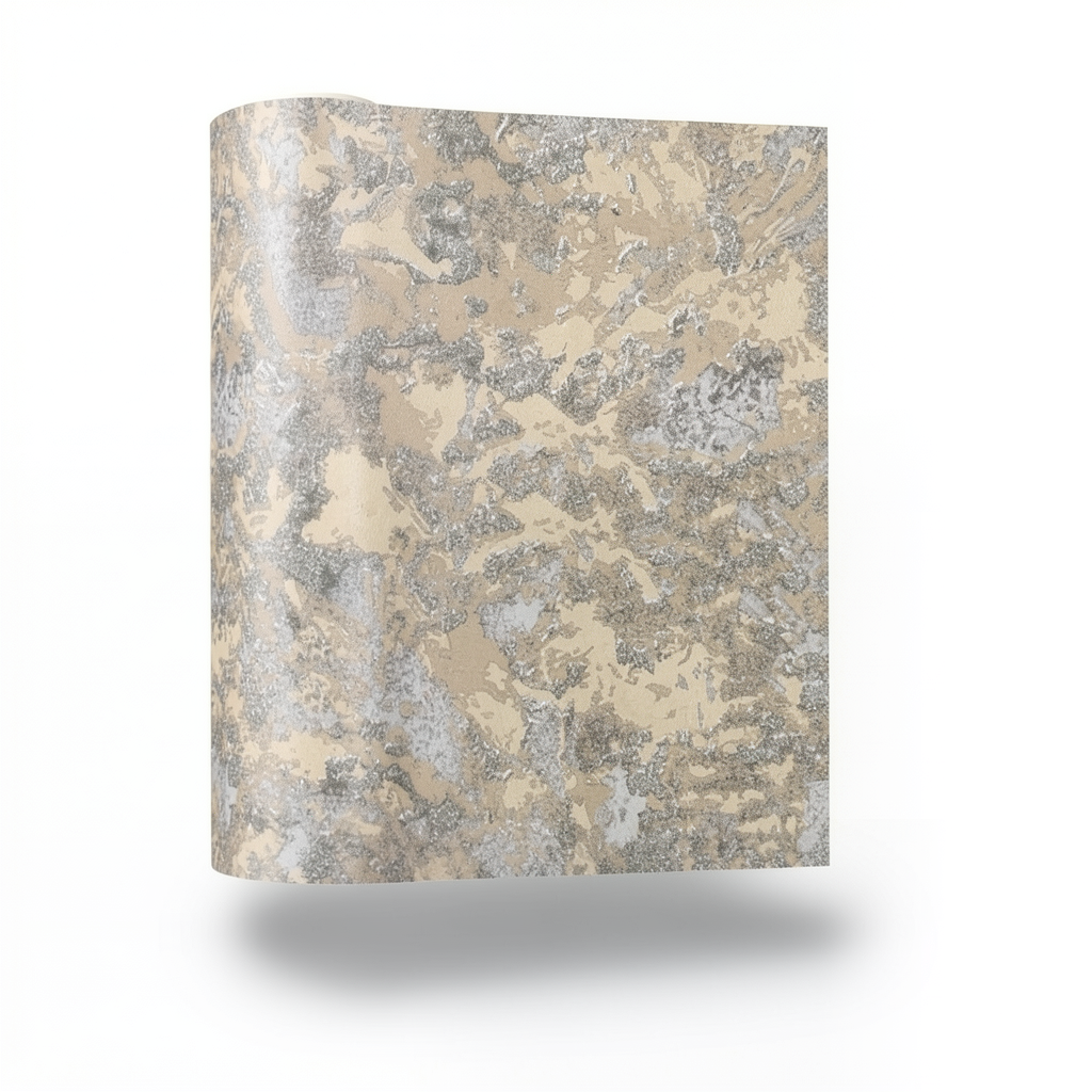 Wallpaper Patterned Design 100 cm x 15.6 cm Beige and Brown