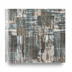 Italian Wall Decoration Dark Gray with Beige Color, Length 10m, Width 1.06m, Model Z44948