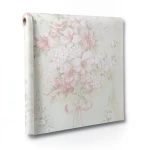 Floral Wallpaper Vinyl Wrap 15.6m x 106cm Pink White Beige