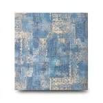  Italian Wall Covering Blue with Beige Color, Length 10m, Width 1.06m, Model Z44958
