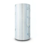 Floral Wallpaper Vinyl Wrap 15.6m x 106cm Blue with Gray and Green