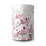 Floral Wallpaper Vinyl Wrap 15.6m x 106cm White with Red and Grey