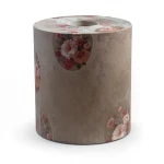 Floral Wallpaper Vinyl Wrap 15.6m x 106cm Brown with Red on Grey