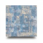  Italian Wall Covering Blue with Beige Color, Length 10m, Width 1.06m, Model Z44958