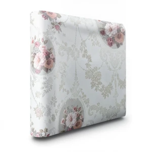 Floral Wallpaper Vinyl Wrap 15.6m x 106cm White Red Brown Grey