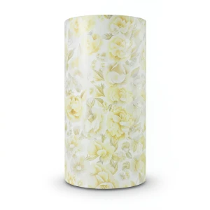 Floral Wallpaper Vinyl Wrap 15.6m x 106cm Yellow White Grey