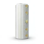 Floral Wallpaper Vinyl Wrap 15.6m x 106cm Gray with Yellow on Green