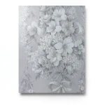 Floral Wallpaper Vinyl Wrap 15.6m x 106cm Gray