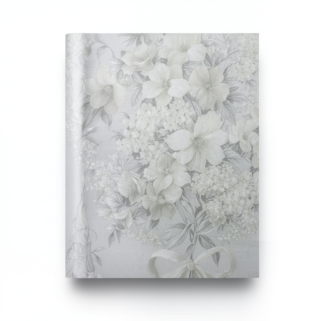 Floral Wallpaper Vinyl Wrap 15.6m x 106cm Gray