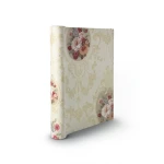 Floral Wallpaper Vinyl Wrap 15.6m x 106cm Beige with Red and White