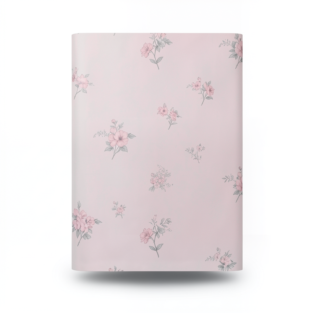 Floral Wallpaper 15.6m×106cm Pink Gray Color