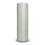 Floral Wallpaper Vinyl Wrap 15.6m x 106cm Gray with Yellow on Green
