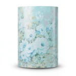 Floral Wallpaper Vinyl Wrap 15.6m x 106cm Cyan Gray Green