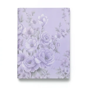 Floral Wallpaper 15.6m x 106cm Light Purple with Gray