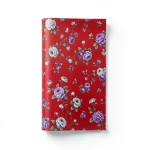 Floral Wallpaper Length 15.6m Width 106cm Red with Purple & Gray Flowers