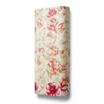 Floral Wallpaper 15.6m x 106cm Beige with Red Color