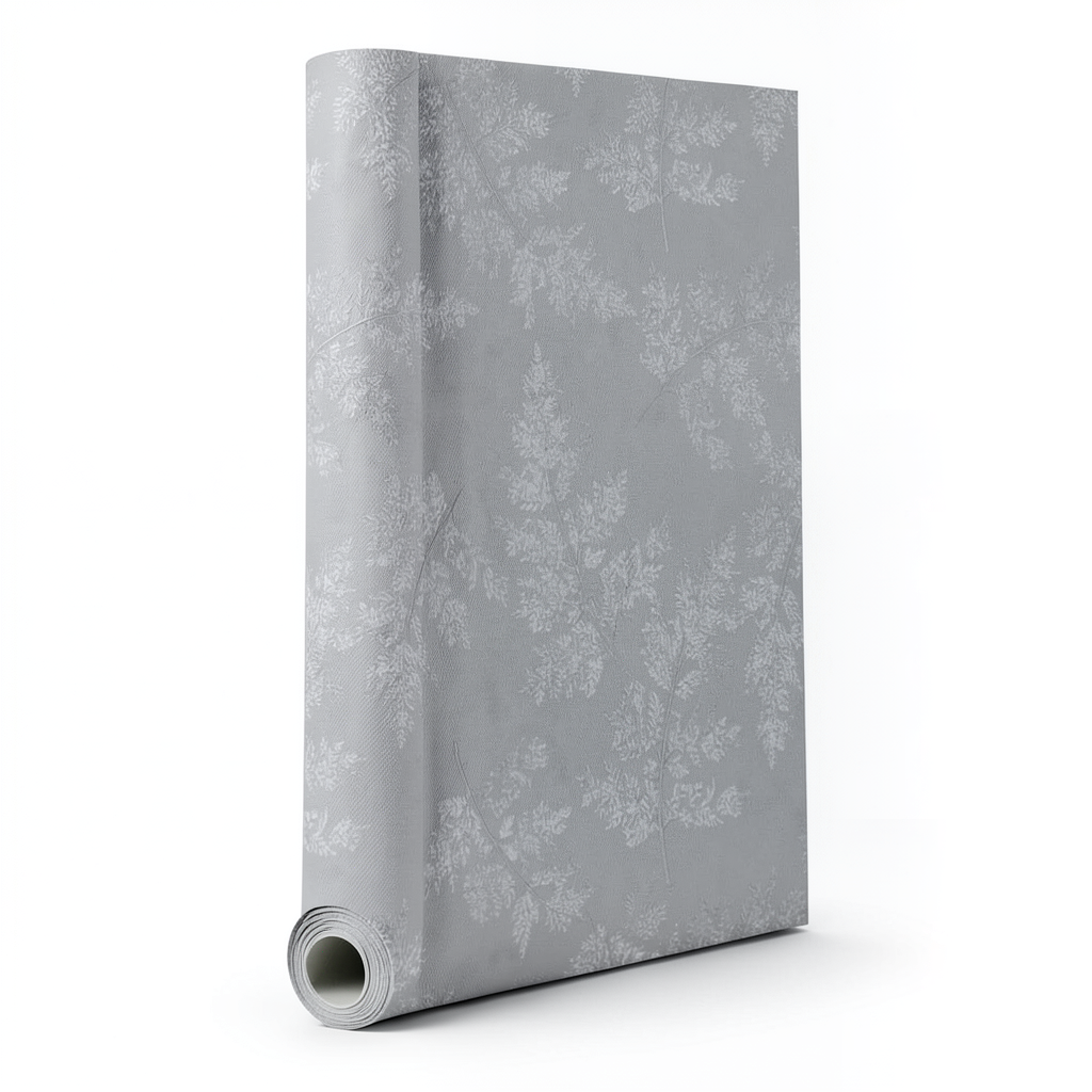 Tree Patterned Wallpaper 15.6m×106cm Gray Color